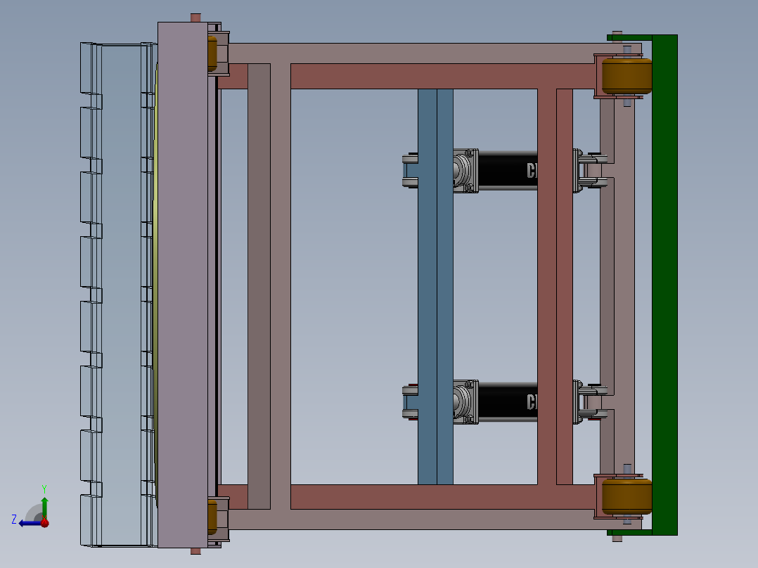 液压起重机右视图