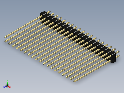 彩色公头100mil（2.54mm）系列-DS1021_black_2x19p_100mil_Type43_rev1.0