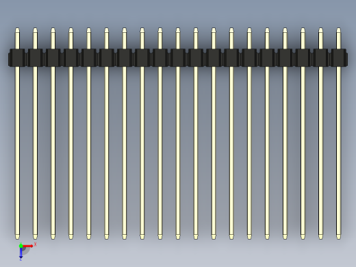 彩色公头100mil（2.54mm）系列-DS1021_black_2x19p_100mil_Type43_rev1.0俯视缩略图