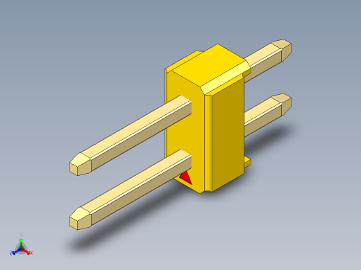 彩色公头100mil（2.54mm）系列-DS1021_yellow_2x01p_100mil_Type1_rev1.0