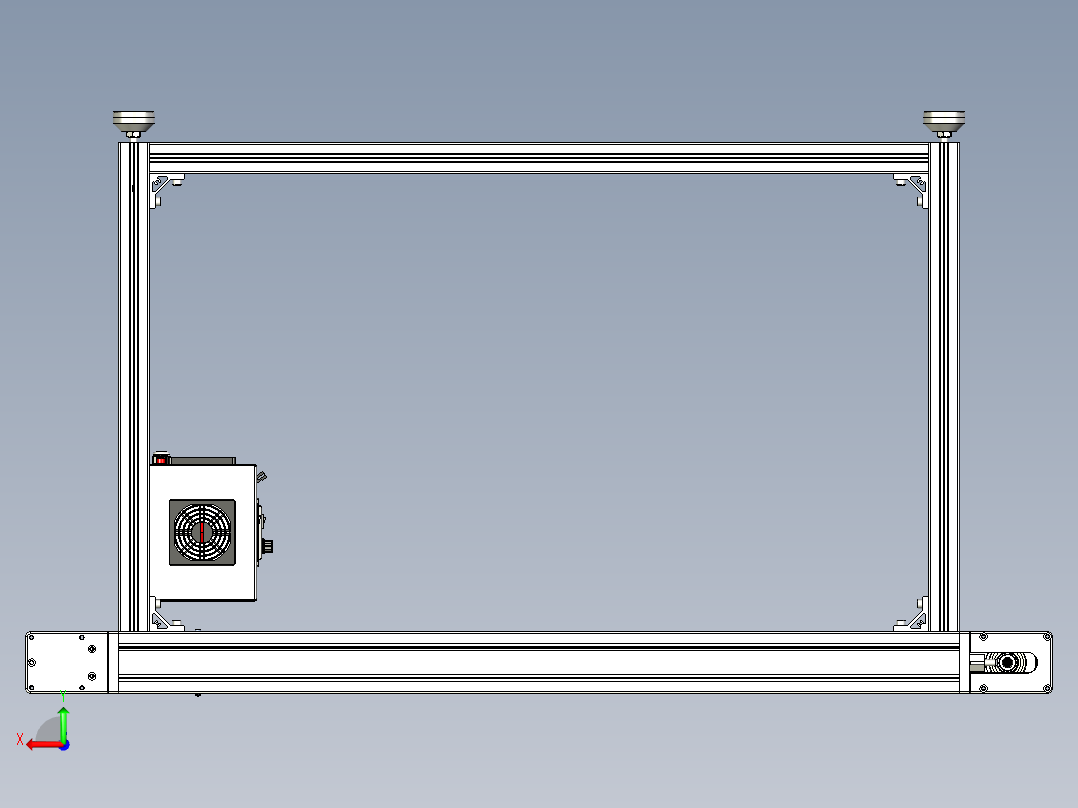 扁平式输送带后视图