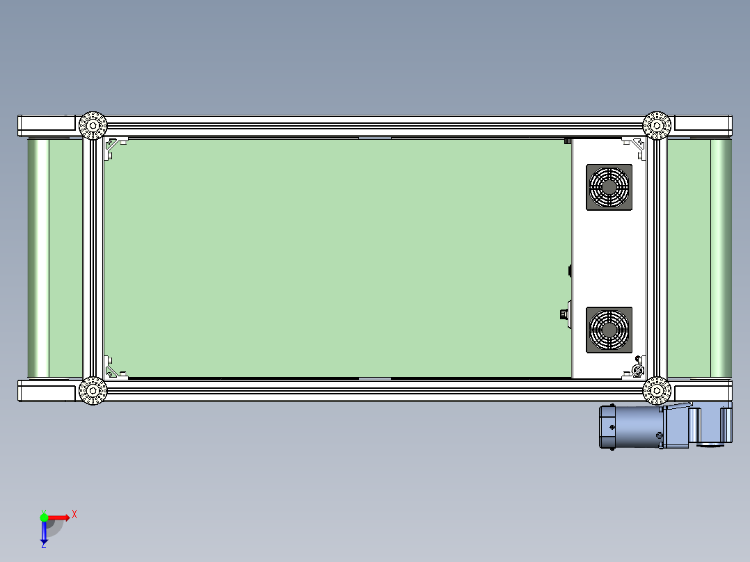 扁平式输送带俯视图