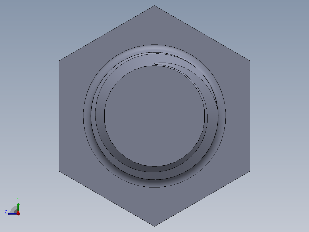 UNC 六角螺栓-Hex Bolt 0.500-13 x 1.5.SLDPRT右视图