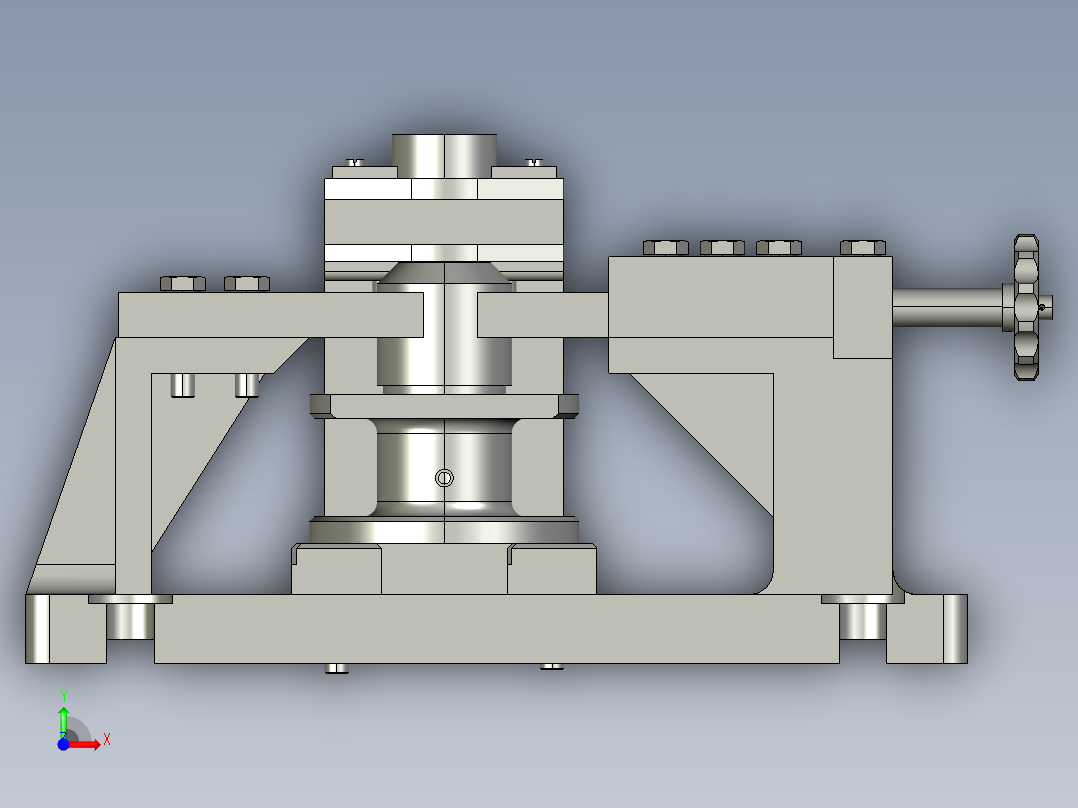CA6140车床831004法兰盘夹具含三维+二维设计资料前视图