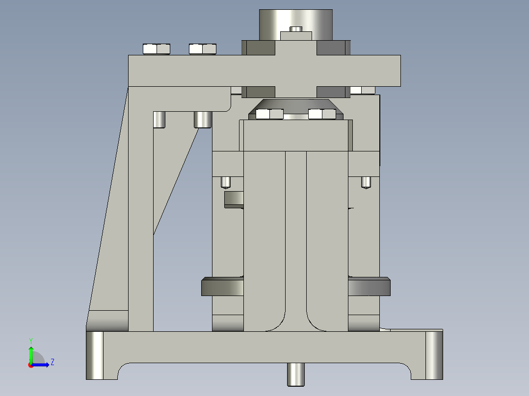 CA6140车床831004法兰盘夹具含三维+二维设计资料左视图