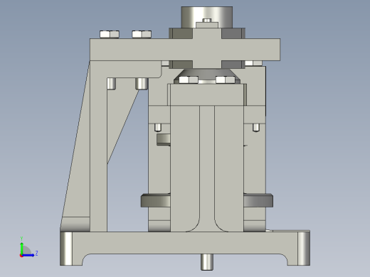 CA6140车床831004法兰盘夹具含三维+二维设计资料左视缩略图