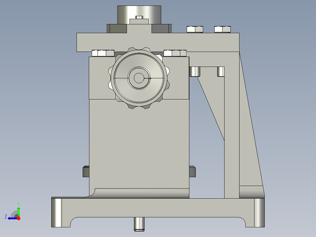 CA6140车床831004法兰盘夹具含三维+二维设计资料右视图