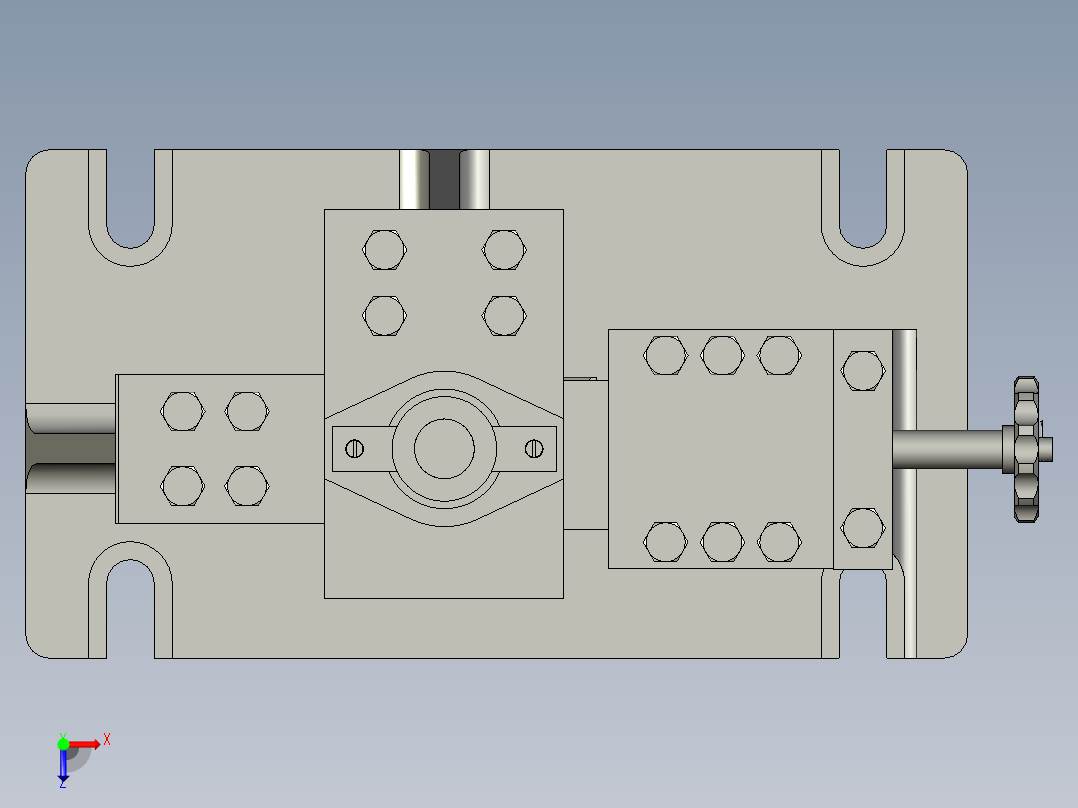 CA6140车床831004法兰盘夹具含三维+二维设计资料俯视图
