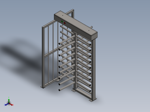 旋转栅门全高正等轴测缩略图