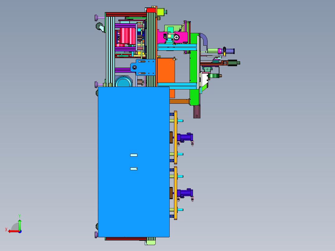 电脑外壳涂覆压合产线后视图