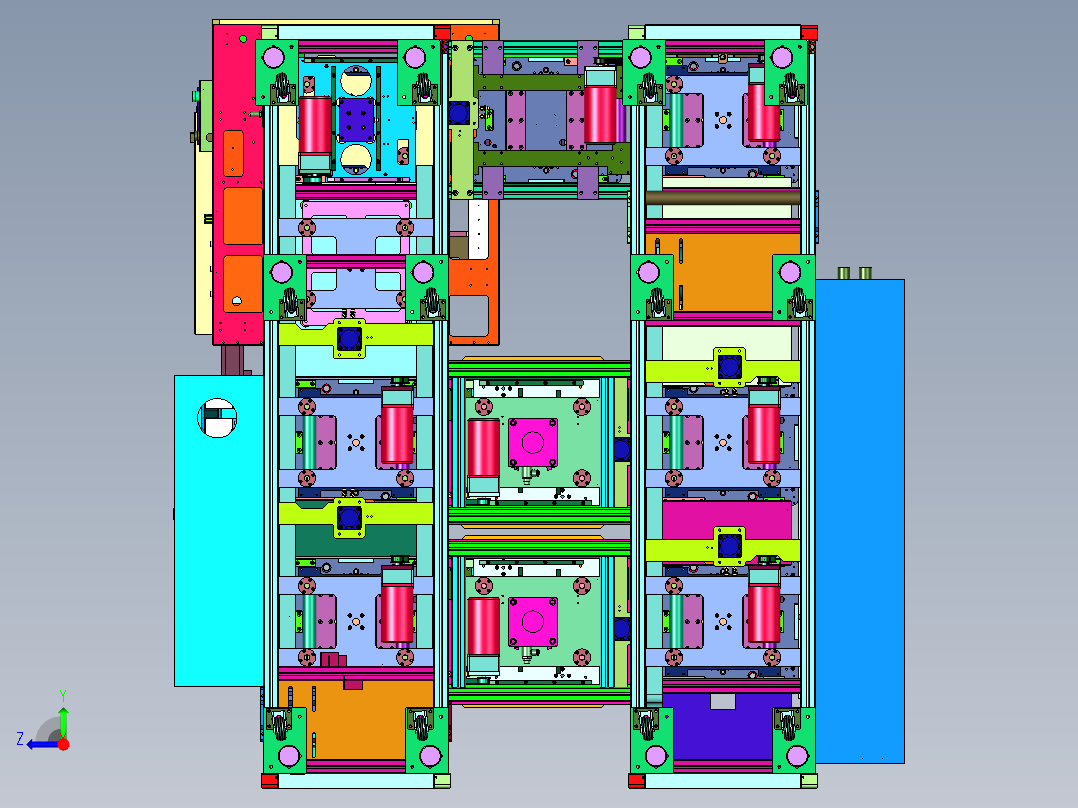 电脑外壳涂覆压合产线右视图