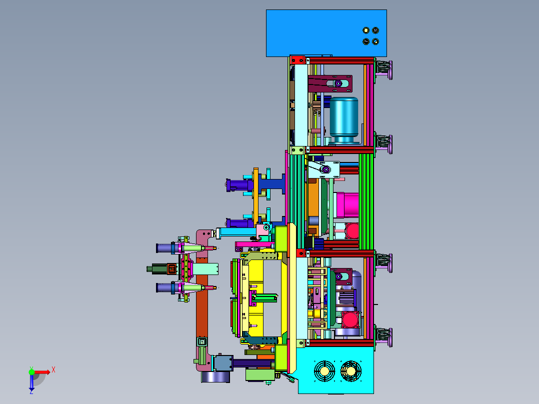 电脑外壳涂覆压合产线俯视图