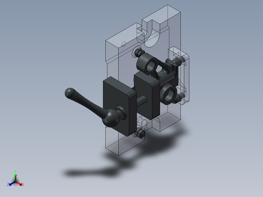 连杆体铣两端面夹具设计正等轴测图