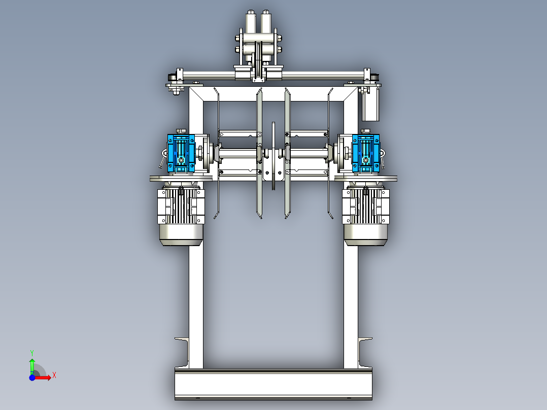 NMRV 50 Wire winder绕线机3D数模图纸 STEP格式前视图