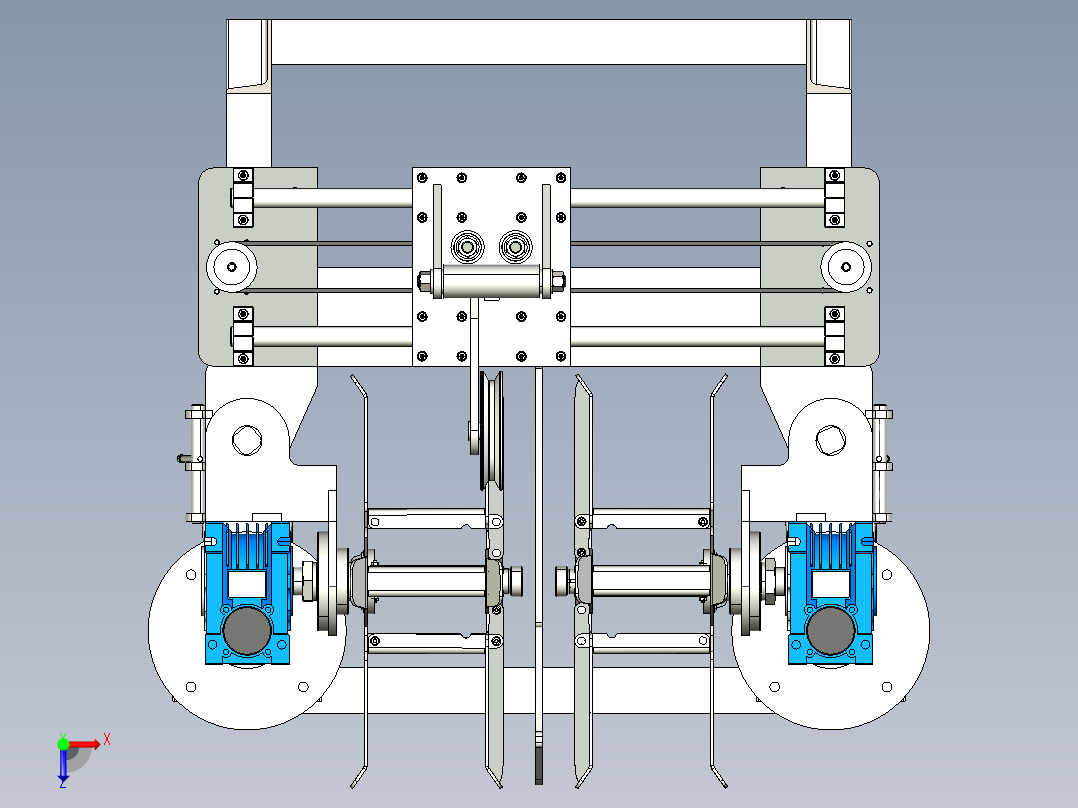 NMRV 50 Wire winder绕线机3D数模图纸 STEP格式俯视图