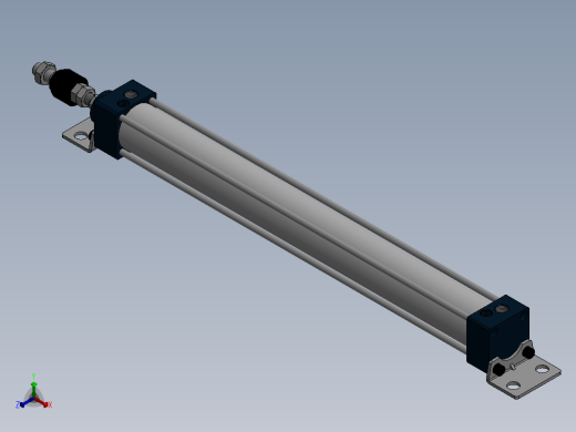 气缸SC40x400S正等轴测缩略图