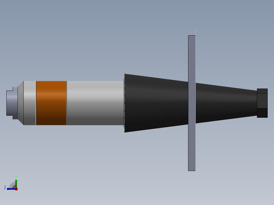 超声波喇叭助推器槽喇叭右视图