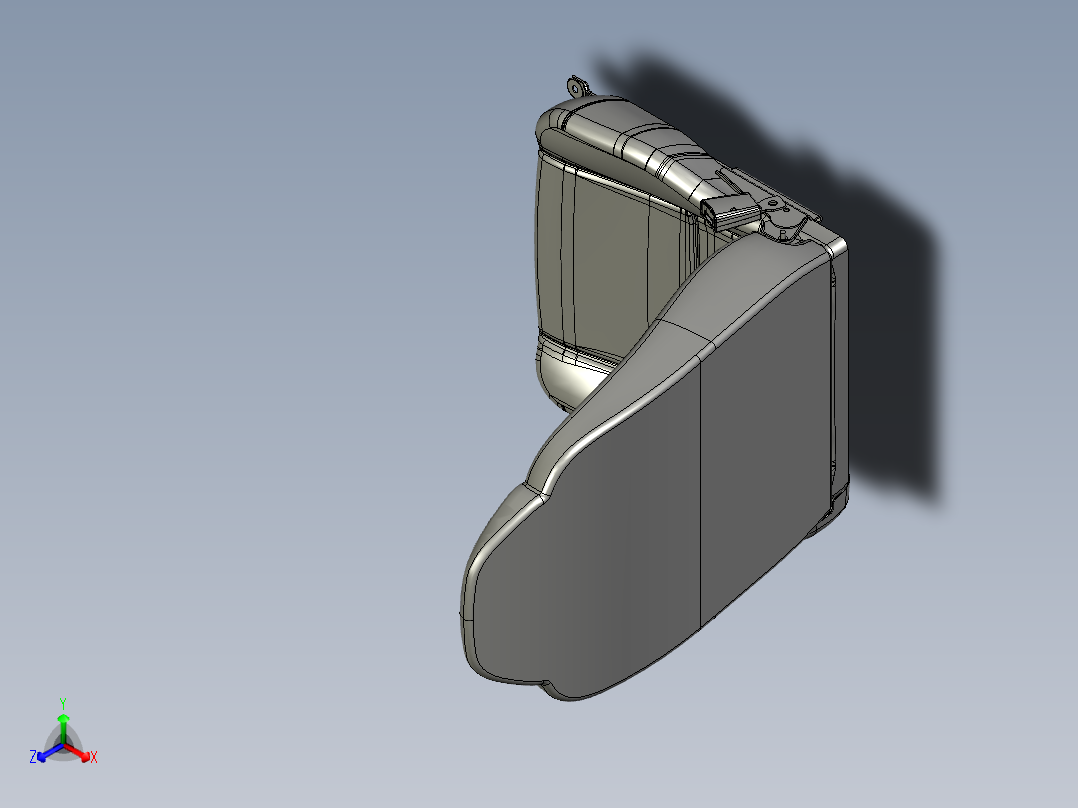 底部带详细结构的座椅正等轴测图