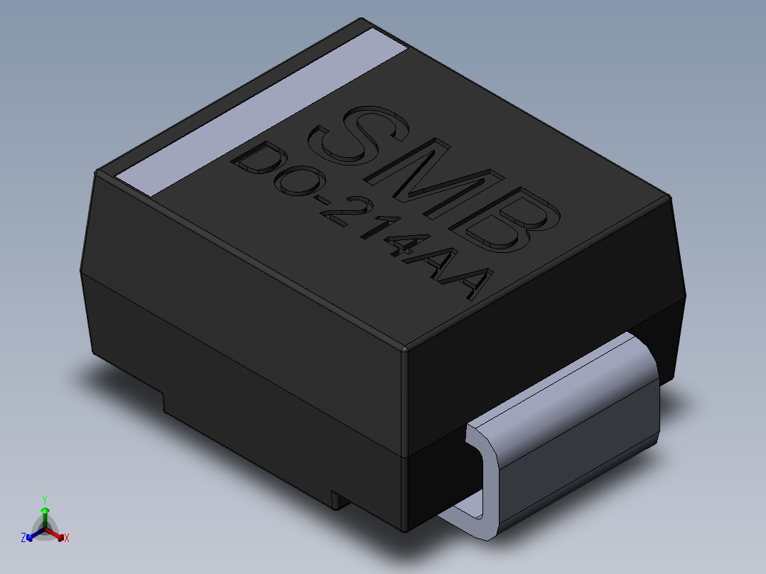 元器件3D封装SMB (DO-214AA)33主视图