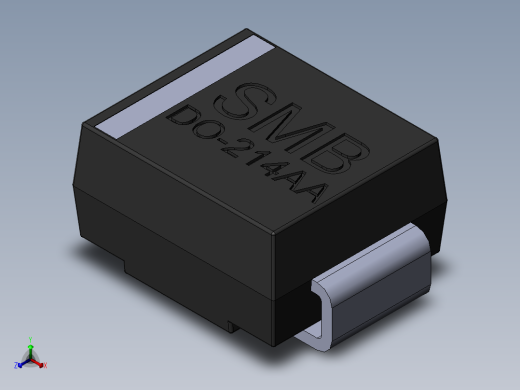 元器件3D封装SMB (DO-214AA)33正等轴测缩略图