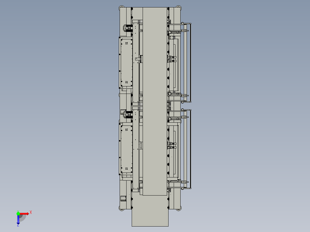 全自动贴标签设备俯视图