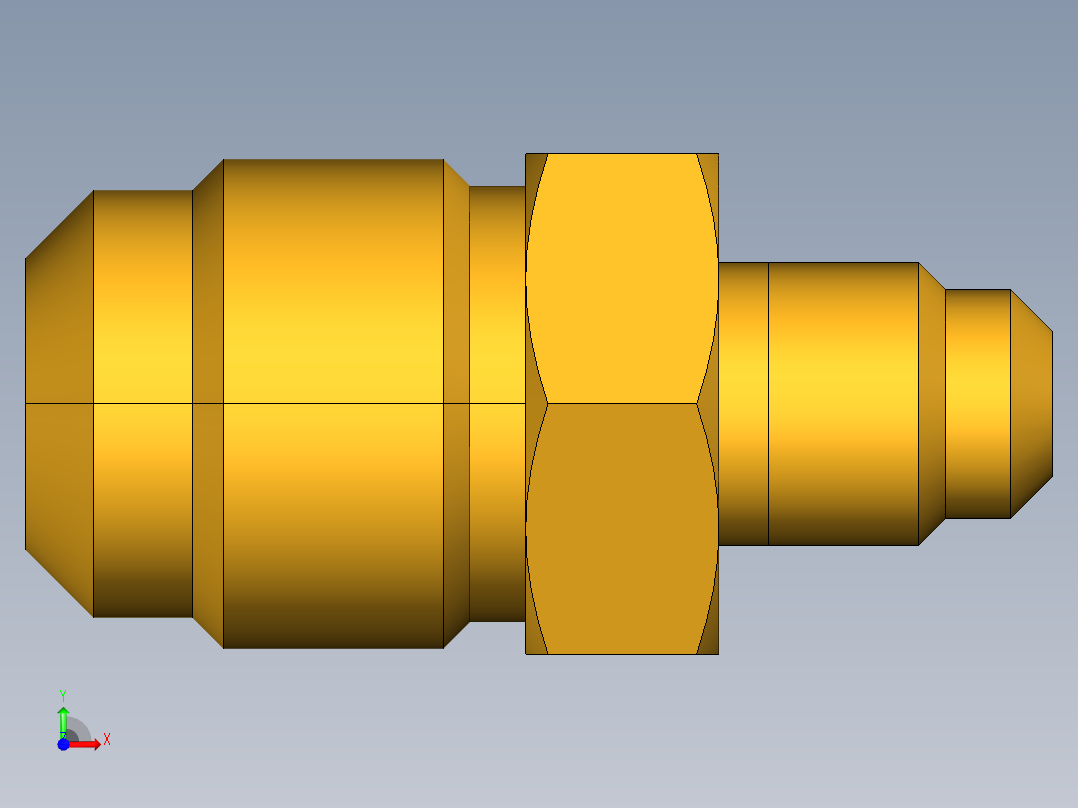 扩口式工业通用硬管接头Union Reducer 42F-8-4前视图