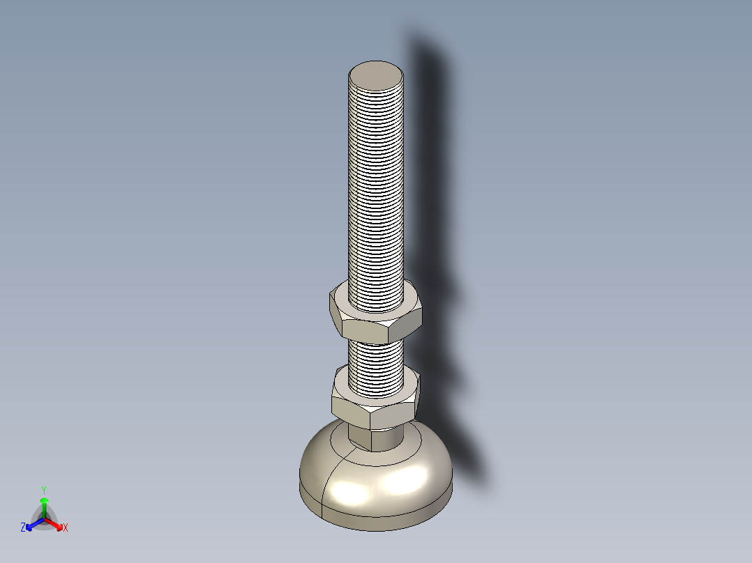 型材-KJN M16 _4 HINGED FOOT KJN311956正等轴测图