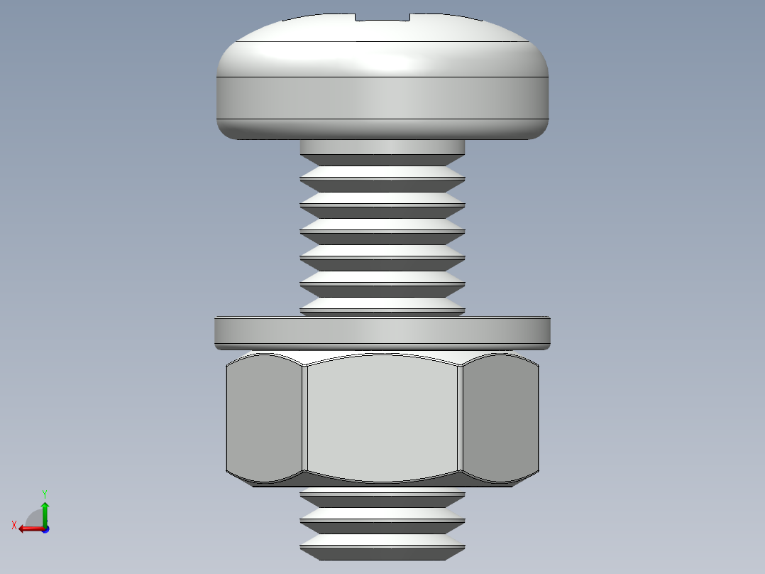紧固件-M8-1.25 Round Head后视图