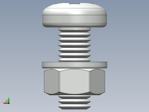 紧固件-M8-1.25 Round Head后视缩略图