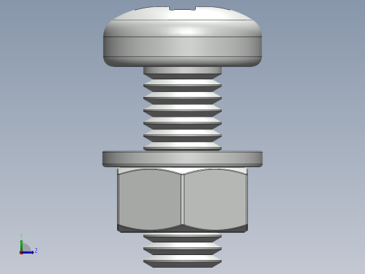 紧固件-M8-1.25 Round Head左视缩略图