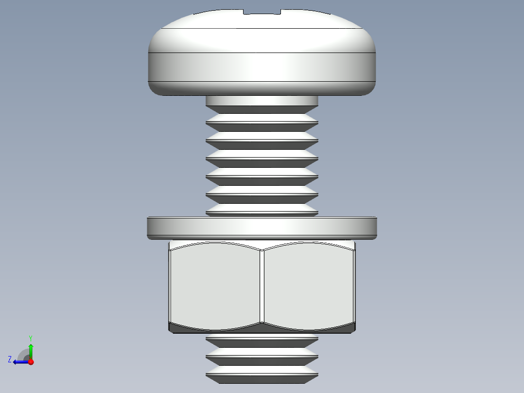 紧固件-M8-1.25 Round Head右视图