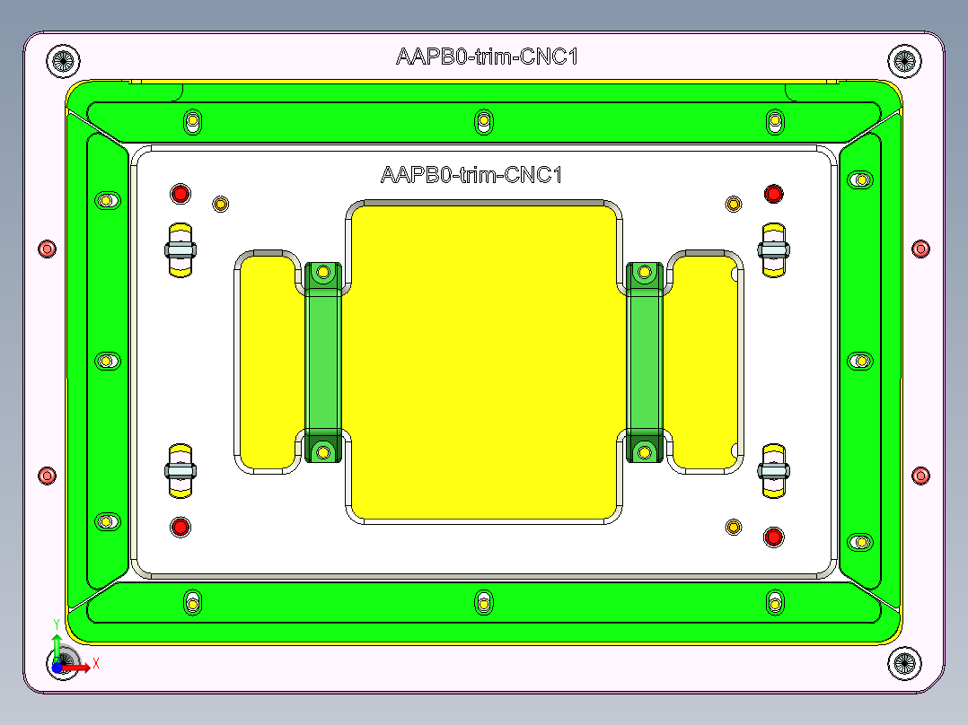 AAPBO-TRIM笔记本CNC工装夹具三维模型-CNC1前视图