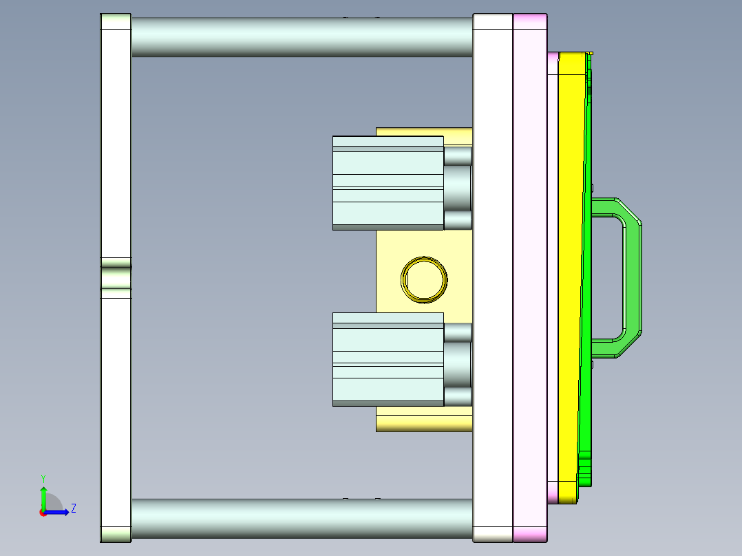 AAPBO-TRIM笔记本CNC工装夹具三维模型-CNC1左视图