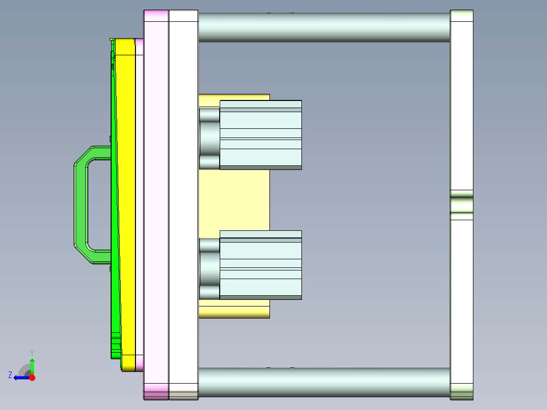 AAPBO-TRIM笔记本CNC工装夹具三维模型-CNC1右视图