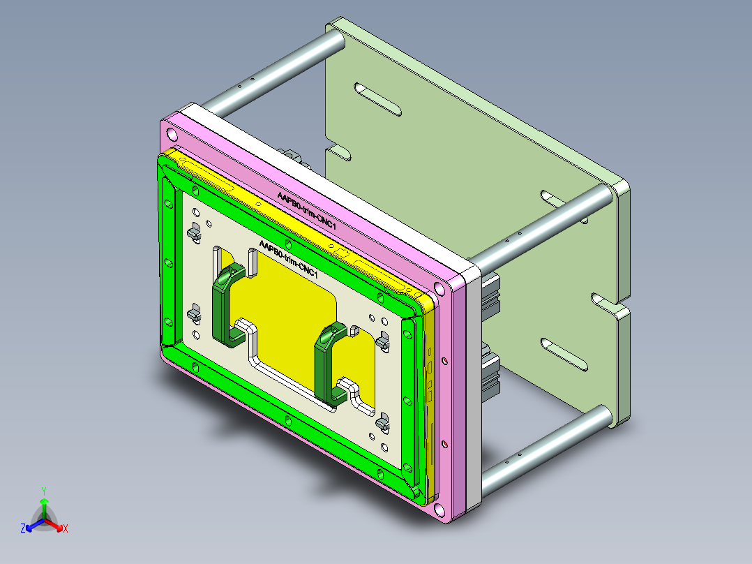 AAPBO-TRIM笔记本CNC工装夹具三维模型-CNC1正等轴测图
