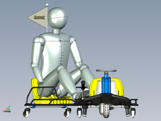 卡丁车 钢管车razor-crazy-cart-duo SE STP后视缩略图