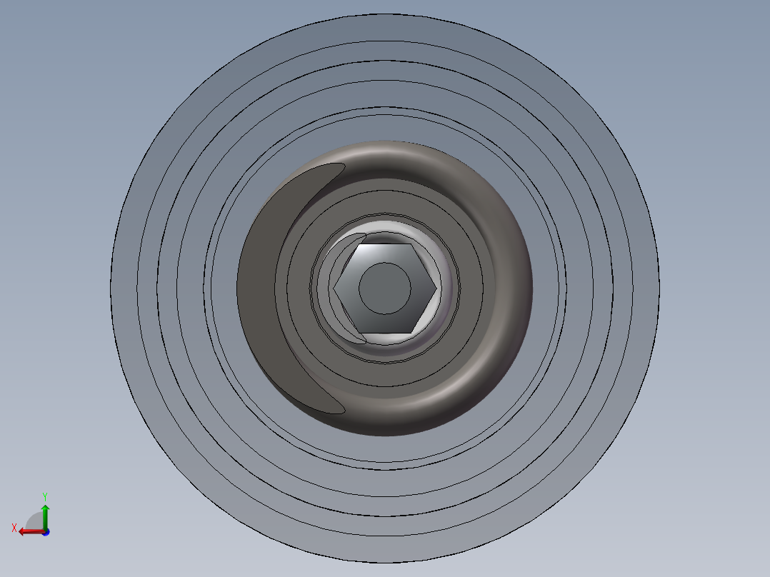 某型弹簧缓冲器1017175后视图