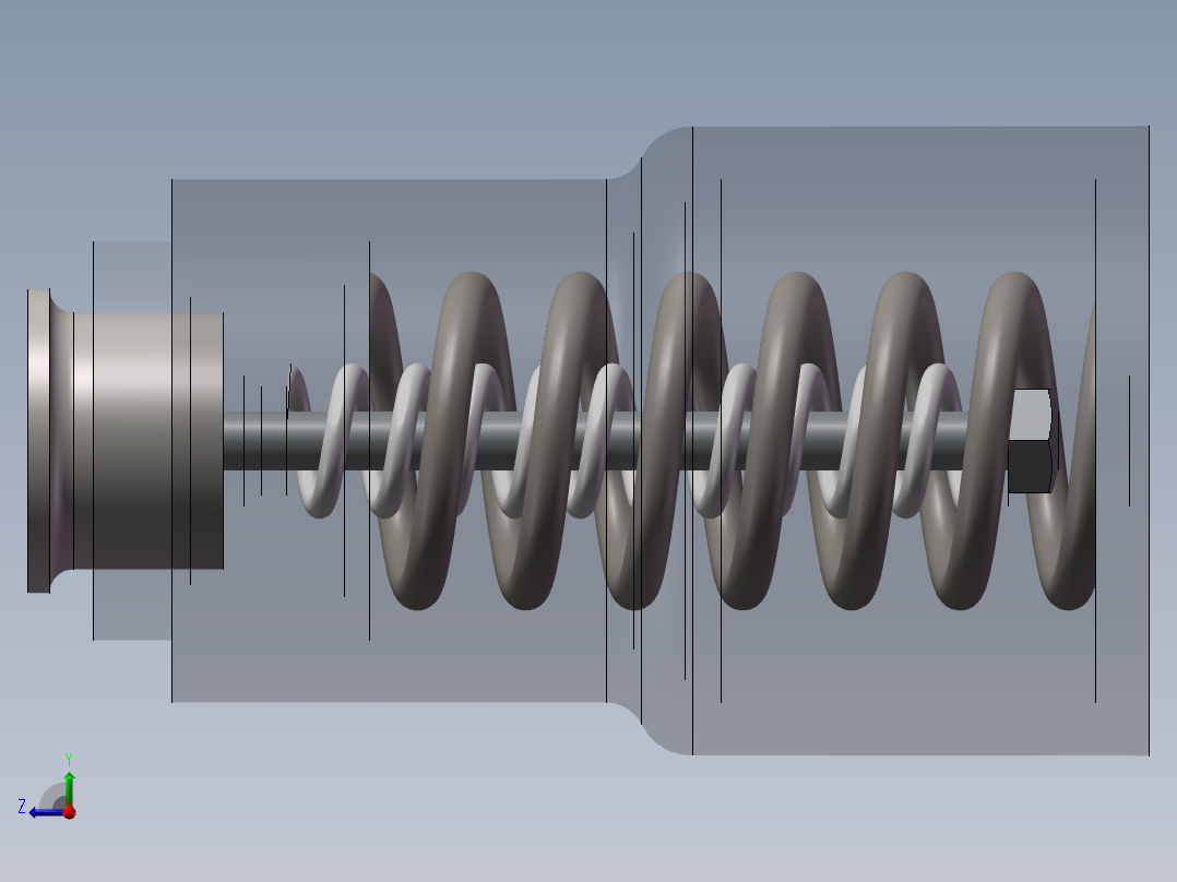 某型弹簧缓冲器1017175右视图