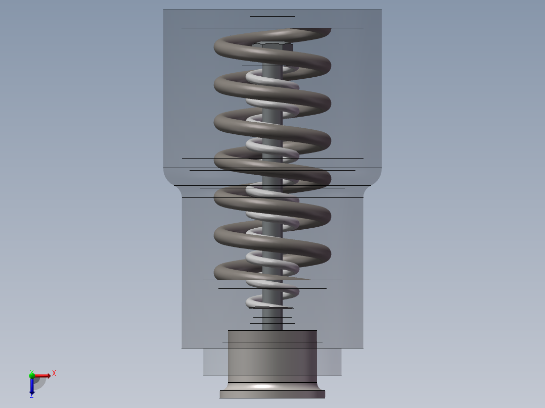 某型弹簧缓冲器1017175俯视图