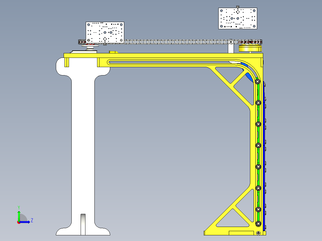 A3003265-横拉式车库门左视图