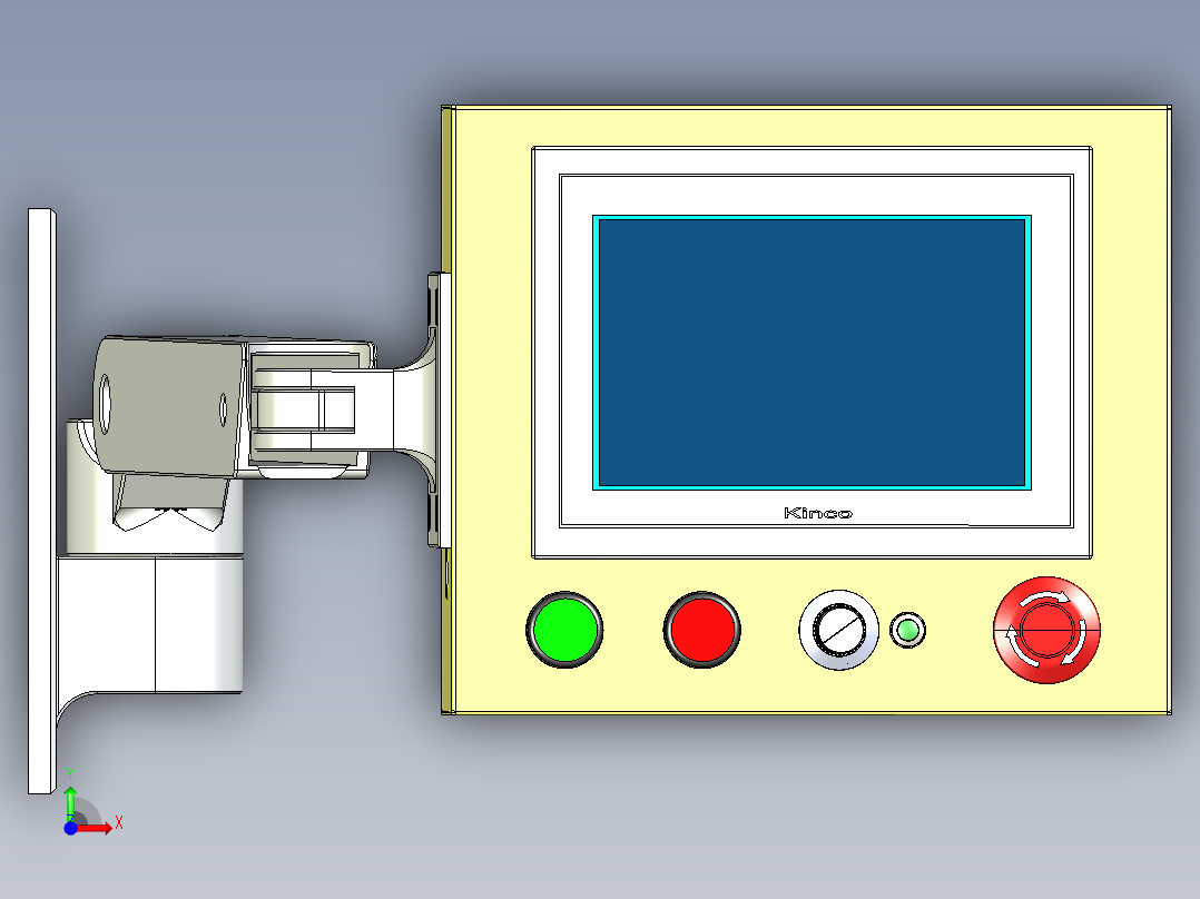人机操作界面及支架前视图