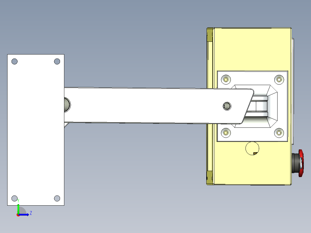 人机操作界面及支架左视图