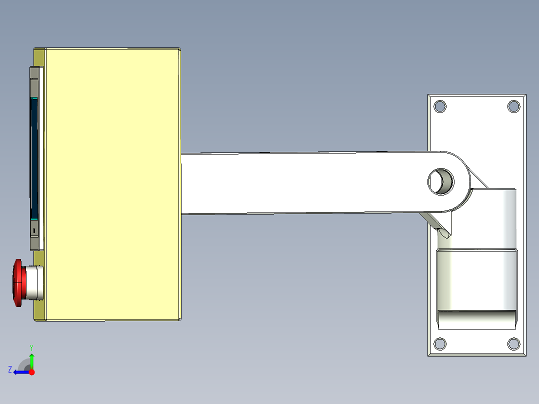 人机操作界面及支架右视图