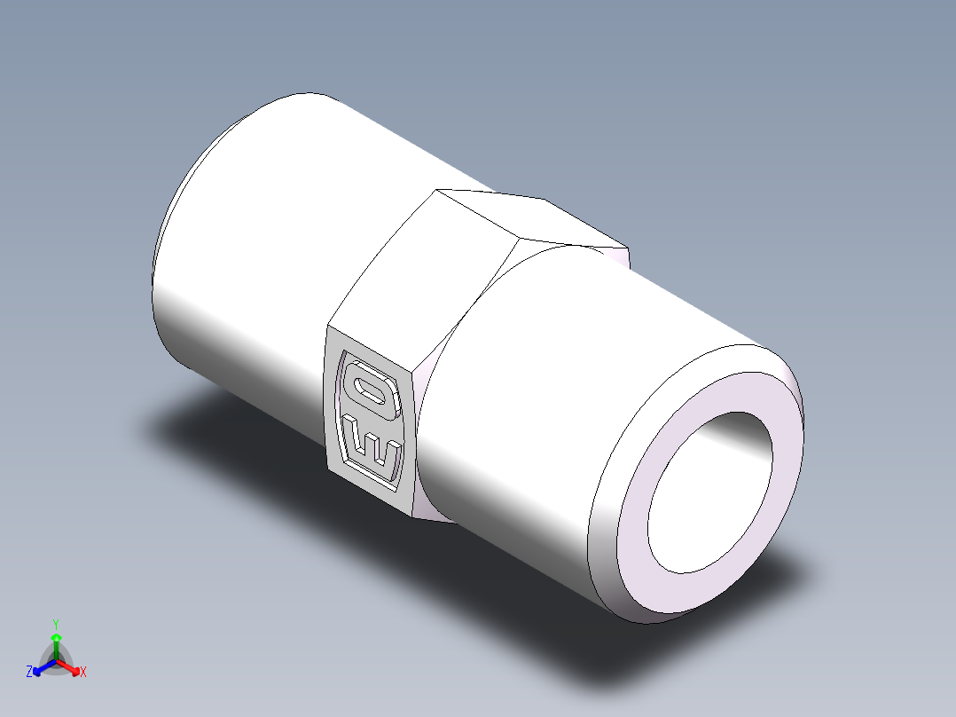 直通接头-G、1D-14正等轴测图