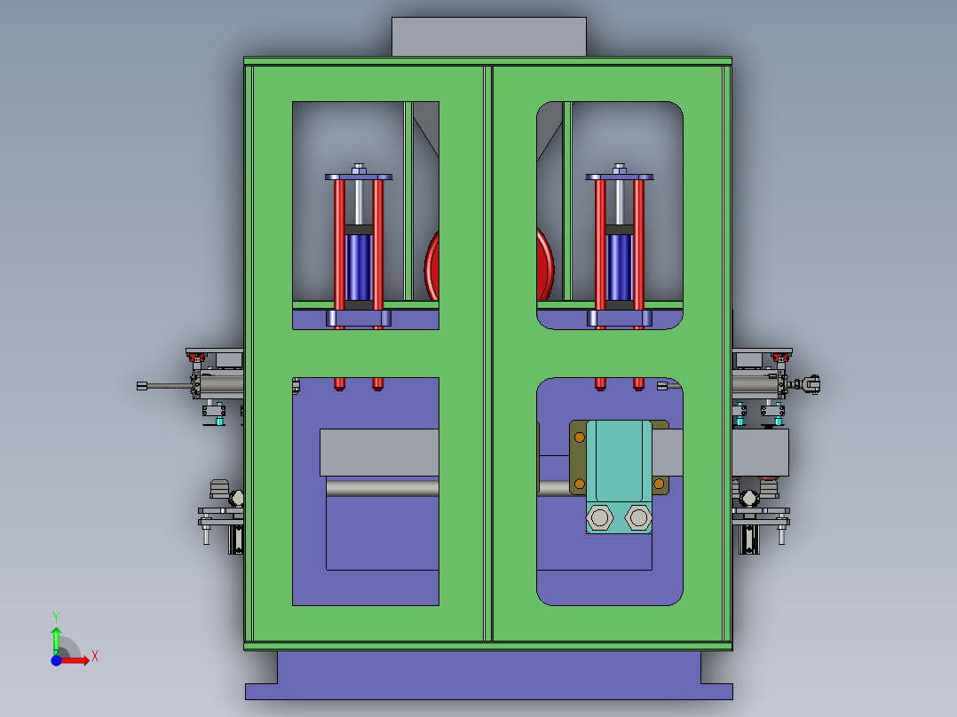 颈部和底部（瓶子塑料）修剪前视图