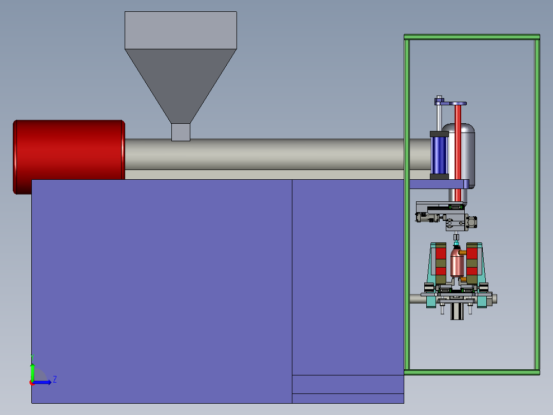 颈部和底部（瓶子塑料）修剪左视图