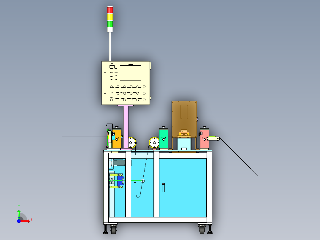 苹果手机FFC及FPC软排线裁切机前视图
