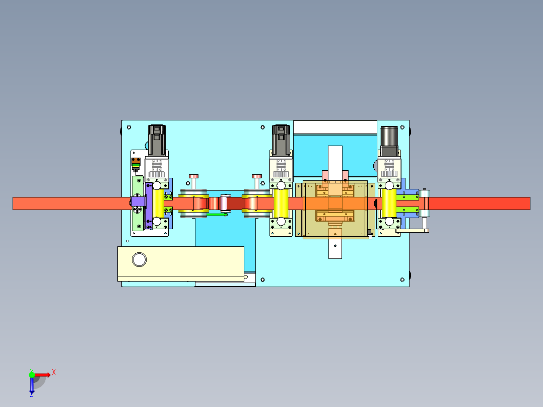 苹果手机FFC及FPC软排线裁切机俯视图