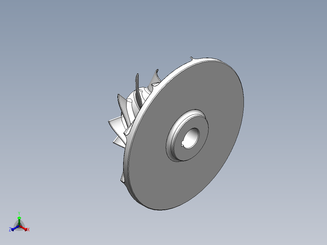 叶轮(13)正等轴测图