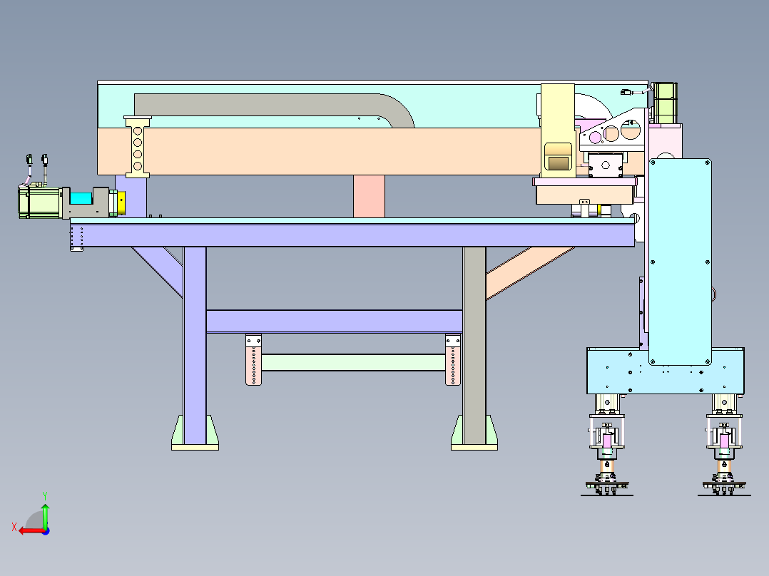 P500 汽车玻璃自动抓取移栽机后视图